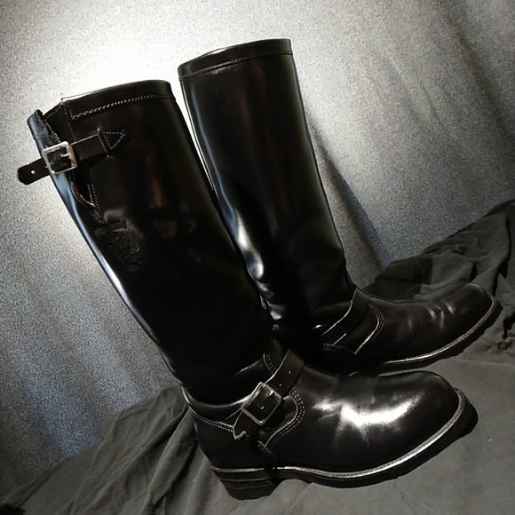 Chippewa 17“ Steel Toed Polished Motorcycle Boots - Picture 3 of 8